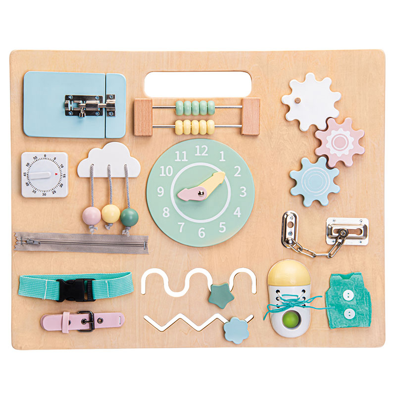 kids wooden busy board toys