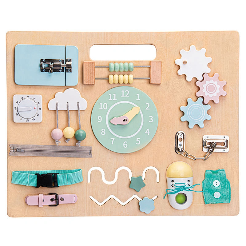 kids wooden busy board toys